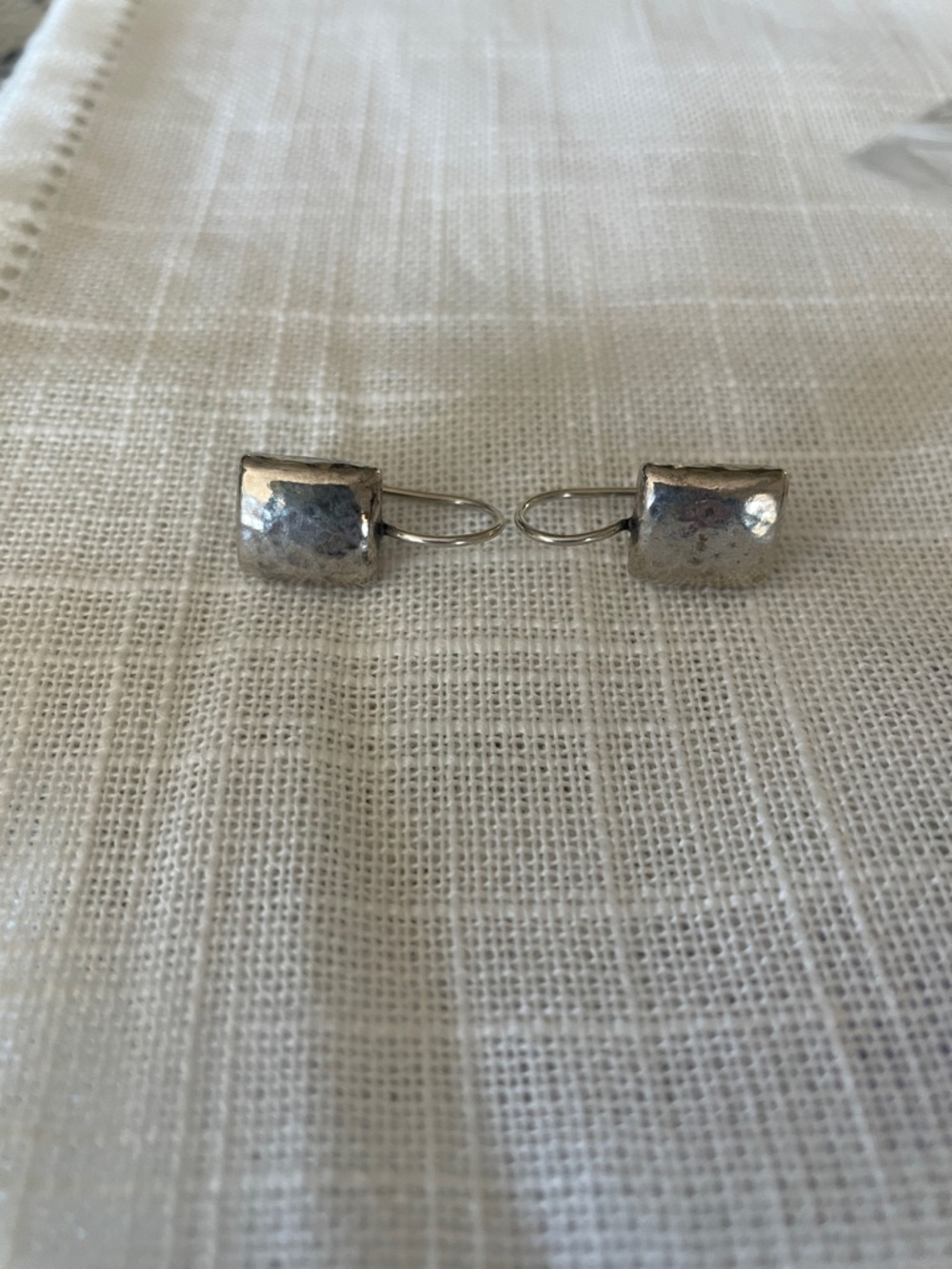 Silpada sterling hammered earrings